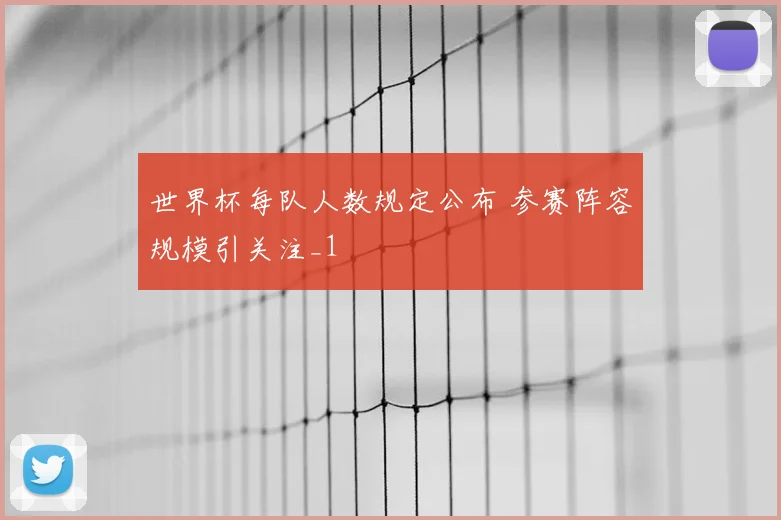 世界杯每队人数规定公布 参赛阵容规模引关注_1